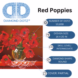 Diamond Dotz Red Poppies
