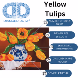 Diamond Dotz Yellow Tulips