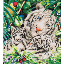 Diamond Dotz White Tiger Cubs, Boy/Girl, Adult, Tiger, Multicolour, 16214 pc(s), 521 mm