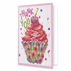 Diamond Dotz Cup Cake Thank You, Children's diamond painting kit, Multicolour