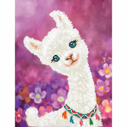 Diamond Dotz Lulu Llama, Children's diamond painting kit, Multicolour