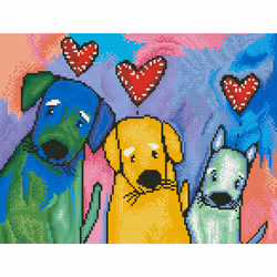 Diamond Dotz Three Amigos, Children's diamond painting kit, Multicolour