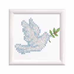 Diamond Dotz Dove of Peace with Frame, Boy/Girl, Adult & Child, Bird, Multicolour, 102 mm, 102 mm