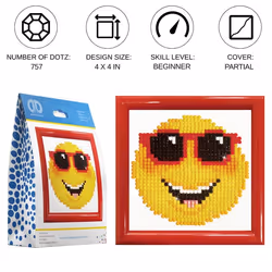 Diamond Dotz Smiling Face with Frame