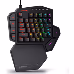 Redragon K585 DITI One-Handed RGB Mechanical Gaming Keyboard, Blue Switches, Type-C Professional Gaming Keypad with Detachabl ...