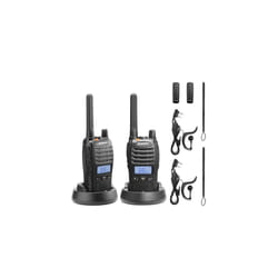 BF-88ST Pro PMR446 Walkie Talkie, Upgraded Long Range Rechargeable License-Free Two Way Radios with LCD Display, VOX Dual Watch, Desktop Charger and