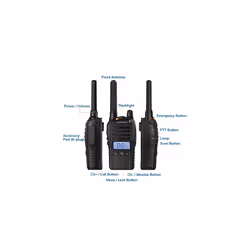 BF-88ST Pro PMR446 Walkie Talkie, Upgraded Long Range Rechargeable License-Free Two Way Radios with LCD Display, VOX Dual Watch, Desktop Charger and