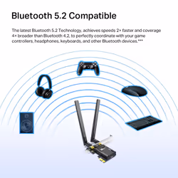 TP-Link Archer AX3000 Wi-Fi 6 Bluetooth 5.2 PCIe Adapter - Additional view 5