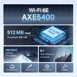 TP-Link Archer AXE5400 Tri-Band Gigabit Wi-Fi 6E Router - Additional view 5