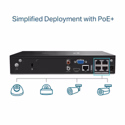 TP-Link VIGI 4 Channel PoE+ Network Video Recorder - Additional view 6