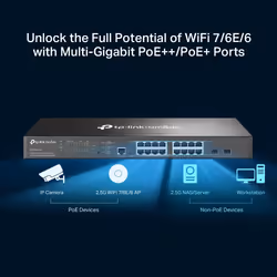 TP-Link Omada 16-Port 2.5G and 2-Port 10GE SFP+ L2+ Managed Switch with 8-Port PoE+ - Additional view 5