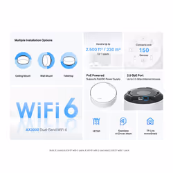 TP-Link AX3000 Whole Home Mesh WiFi 6 System with PoE - Additional view 4