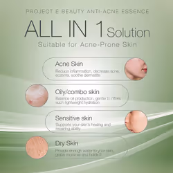 Project E Beauty Clear Care Anti-Acne Essence | Skin Care Facial Anti Acne Pimple Gel Treatment 50ml 1.7oz
