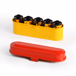 KODAK Film Case - for 5 Rolls of 35mm Films - Compact Retro Steel Case to Sort and Safeguard Film Rolls (Red) (Film is not I ...