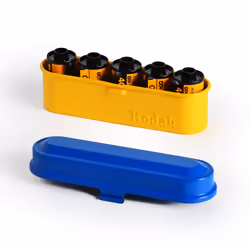 KODAK Film Case - for 5 Rolls of 35mm Films - Compact  Retro Steel Case to Sort and Safeguard Film Rolls (Blue) (Film is not  ...
