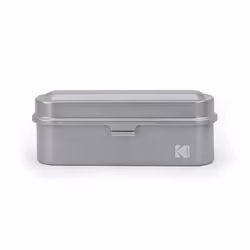 KODAK Film Case - for 5 Rolls of 35mm Films - Compact  Retro Steel Case to Sort and Safeguard Film Rolls (Silver) (Film is not Included)