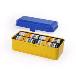KODAK 120/135 Film Case - for 8 Rolls of 120 Films / 10 Rolls of 35mm Films - Retro Steel Case to Sort & Safeguard Film Blue  ...
