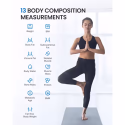 Scale for Body Weight and BMI, Large VA Screen Body Fat Scale, Accurate Weighing Scale Digital Bathroom Bluetooth Scale, 13 Body Composition Analyzer