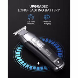 Hair Clippers for Men, 4-Speed Beard Trimmer Men Professional Hair Cutting kit, LED Display Cordless Hair Trimmer 0.2mm for Men & Kids, T-Blade