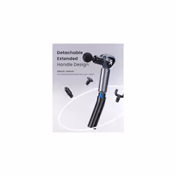 Massager Gun with Detachable Handle, RENPHO Reach Mini Massage Gun with Extension Handle, Muscle Massage Gun Deep Tissue with Touchable LED Screen for