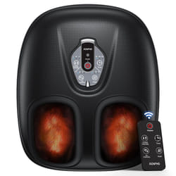RENPHO Foot Massager Machine with Air Compression & 3 Heating Levels  Heated Shiatsu Foot Massager with Wireless Remote Control  Plantar Fasciitis Mas
