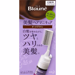 KAO Blaune Beautiful Hair Nail Polish Dark Brown with Comb 72G Hair Nail Polish for Graying Hair Colorant for Gray Hair Apply ...