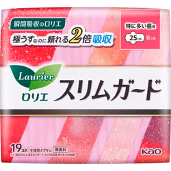 KAO Laurier SlimGuard Long Time Firm Daytime Use 19pcs (Quasi-drug) Laurier Slim Guard Napkin Slim Laurier Slim Guard