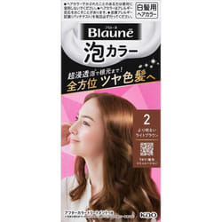 KAO Blaune Bubble Color 2Lighter Light Brown 108ml (Quasi-drug) Foam for Graying Hair Colorant for Gray Hair For use in the entire dyeing process (one