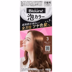 KAO Blaune Bubble Color 3 Light Brown 108ml (Quasi-drug) Foam for Graying Hair Colorant for Gray Hair For use in the entire d ...