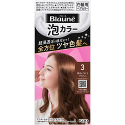 KAO Blaune Bubble Color 3 Light Brown 108ml (Quasi-drug) Foam for Graying Hair Colorant for Gray Hair For use in the entire dyeing process (one-time u