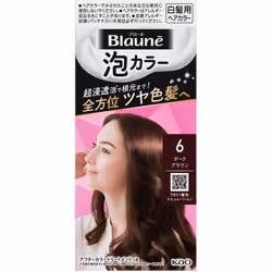 KAO Blaune Bubble Color 6Dark Brown 108ml (Quasi-drug) Foam for Graying Hair Colorant for Gray Hair For use in the entire dye ...