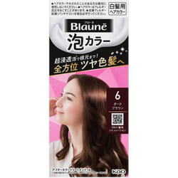 KAO Blaune Bubble Color 6Dark Brown 108ml (Quasi-drug) Foam for Graying Hair Colorant for Gray Hair For use in the entire dyeing process (one-time use