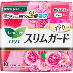 KAO Laurier SlimGuard Sweet Rose Fragrance Long Daytime Firm 18 packs (Quasi-drug) Laurier Slim Guard Napkin Slim Laurier Slim Guard