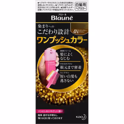 KAO Blaune One Push Color 4N Naturally Brown 80g (Quasi-drug) Graying Hair Cream Colorant for Gray Hair After the leave time ...