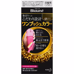KAO Blaune One Push Color 4A Ash Brown 80g (Quasi-drug) Graying Hair Cream Colorant for Gray Hair After the leave time is up, ...