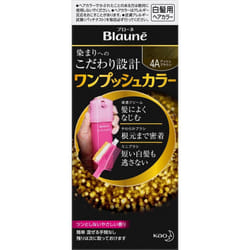 KAO Blaune One Push Color 4A Ash Brown 80g (Quasi-drug) Graying Hair Cream Colorant for Gray Hair After the leave time is up, rinse well, apply shampo