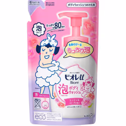 KAO Biore u Biore-u Body Wash that comes out in foam - Rose - Refill 480ml General Purpose (Biore II) Body Soap Wet your skin ...