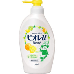 KAO Biore u Biore u Fresh Citrus Scent Pump 480mL General Purpose (Biore II) Body Soap Apply an appropriate amount to a damp towel or sponge, lather a