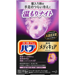 KAO Babu MEDICURE Warm Night 6 Tablets (Quasi-drug) Carbon dioxide gas (hot bath) Babu Hot bath Dissolve one tablet in bath water and stir well before
