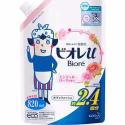 KAO Biore u Angel Rose Scent Refill 820mL General Purpose (Biore II) Body Soap Apply an appropriate amount to a damp towel or ...
