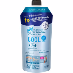 KAO Merit Shampoo Cool Refill 340ml (Quasi-drug) Shampoo and Conditioner (Skin Care) After thoroughly wetting the hair and sk ...