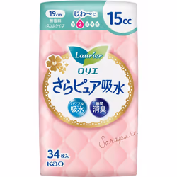 KAO Laurier Sara Pure Slim Type 15cc Absorbent Napkin 34sheets Light incontinence Please replace it as needed. Sara Pure