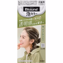 KAO Blaune Bubble Color 1M Matte Ash 108ml (Quasi-drug) Foam for Graying Hair Colorant for Gray Hair For use in the entire dy ...