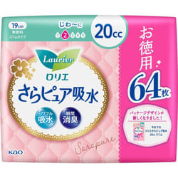 KAO Laurier Sara Pure Slim Type 20cc Absorbent Super Absorbent Napkin Super Jumbo 64sheets Light incontinence Surface material: Polyolefin polyester n