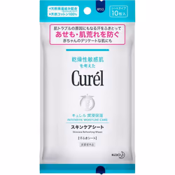 KAO Curel Skin Care Sheet 10 sheets (Quasi-drug) Other (check locks, tongue cleaners, etc.) Curel Do not rub hard, but wipe y ...