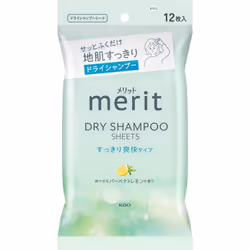 KAO Merit Day Plus Dry Shampoo Sheets 12 sheets Shampoo and Conditioner (Skin Care) Spread the sheet and wipe the skin and ha ...