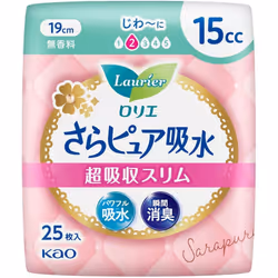 KAO Laurier Sarapure Super Absorbent Slim 15cc 25sheets Sara Pure Light incontinence Please replace it as needed. Sara Pure