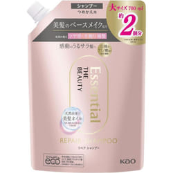 KAO Essential THE BEAUTY Hair texture beauty repair shampoo for refill 700mL ETSENSIAL Shampoo/conditioner (damage care) To use: Take an appropriate a