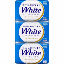 Kao White Soap White, Bath Size, 3 pack, 390g General Purpose Soap Please lather well before use. General Purpose Soap
