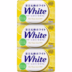 Kao White Soap White Refreshing Citrus Scent Bath Size 3-pack 390G General Purpose Soap Please lather well before use. Genera ...